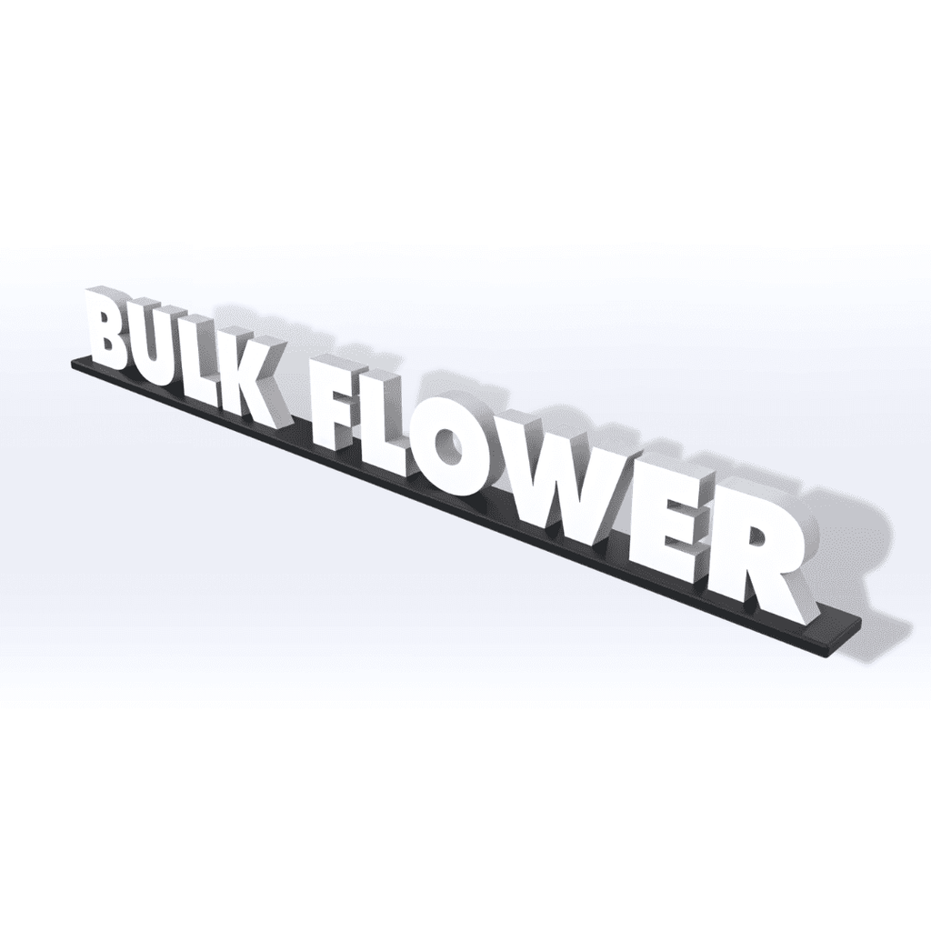 Acrylic Bulk Flower Pedestal Sign - SeattleDesignLab