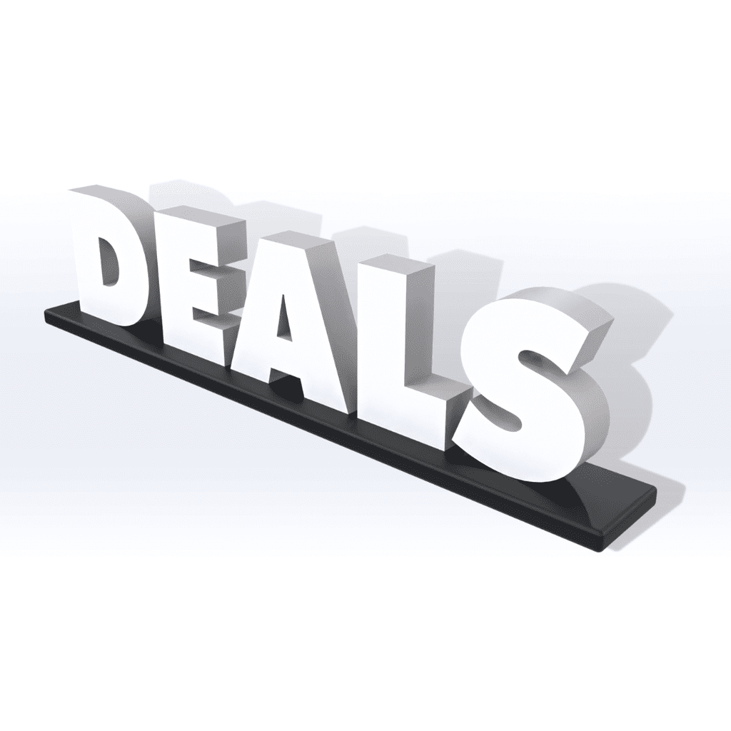 Acrylic Deals Pedestal Sign - SeattleDesignLab