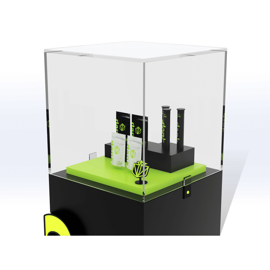 Custom Acrylic Pedestal Display Stand with Cover - SeattleDesignLab
