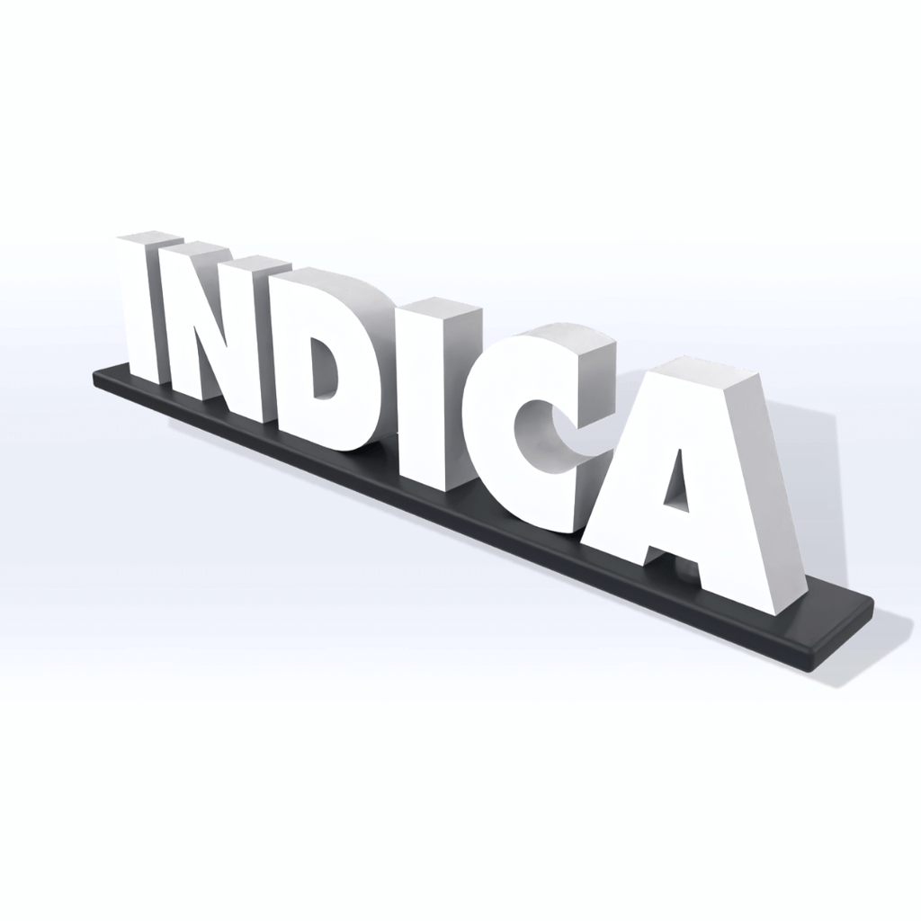 SIGN | Acrylic Indica Pedestal Sign - SeattleDesignLab
