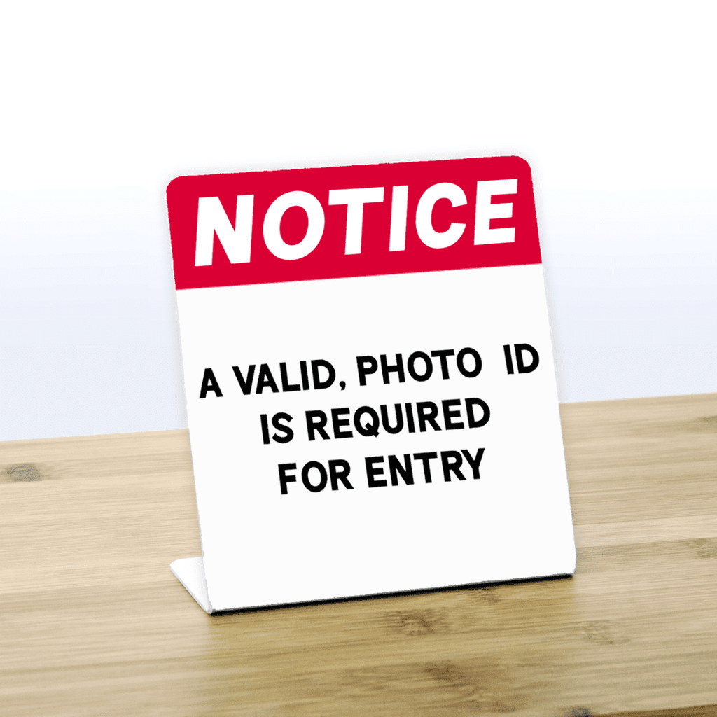 SIGN | Acrylic ID Check Sign [PACK OF 3] - SeattleDesignLab