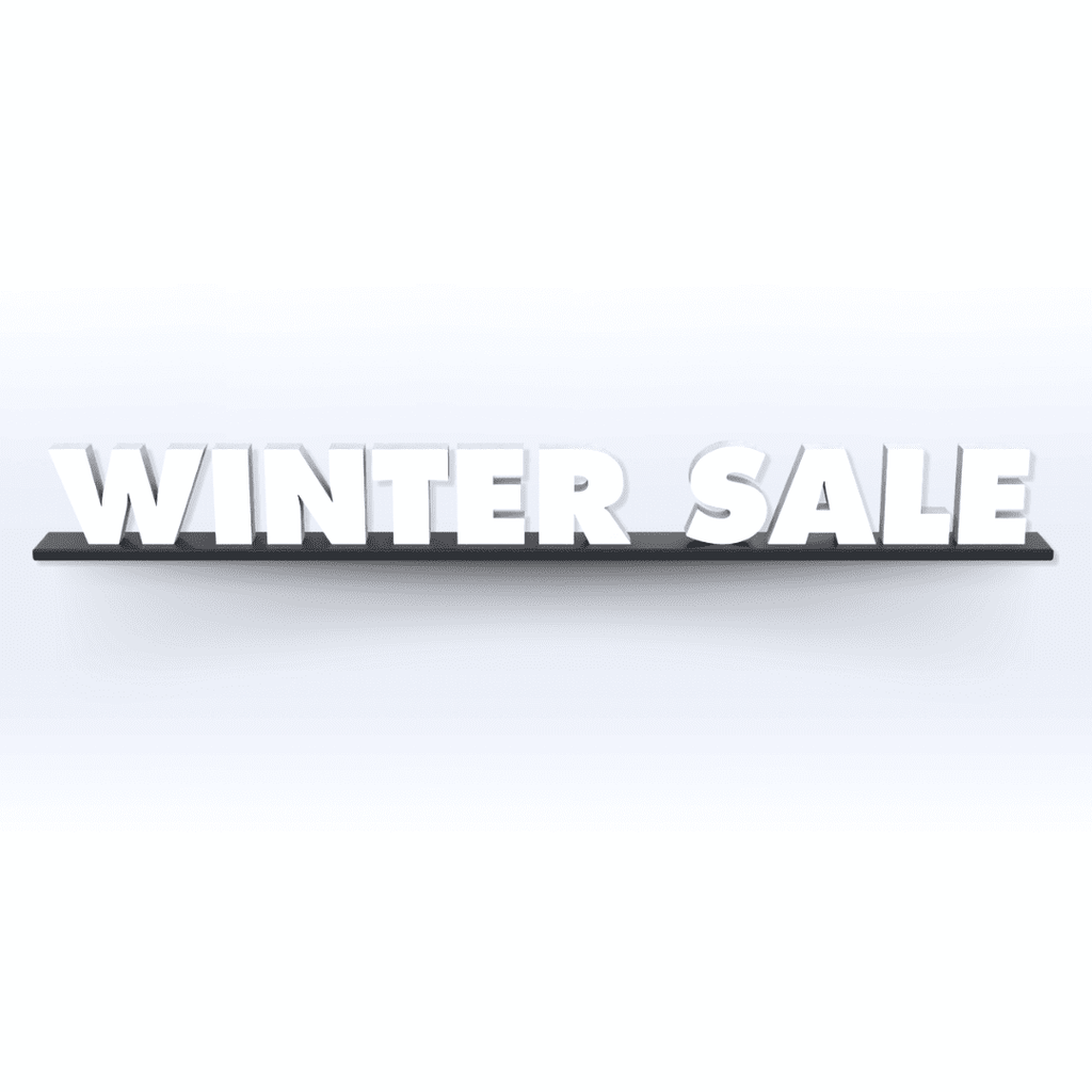 SIGN | Acrylic Winter Sale Pedestal Sign - SeattleDesignLab
