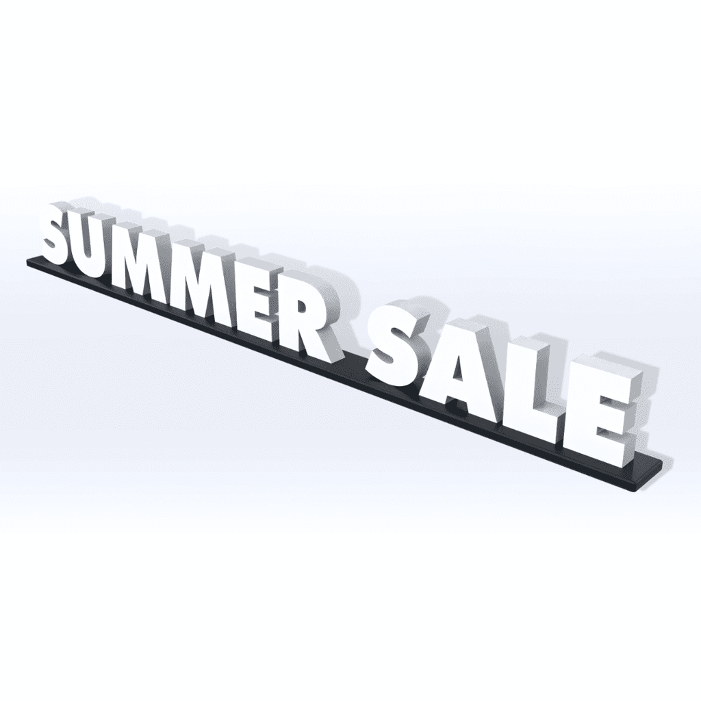 SIGN | Acrylic Summer Sale Pedestal Sign - SeattleDesignLab