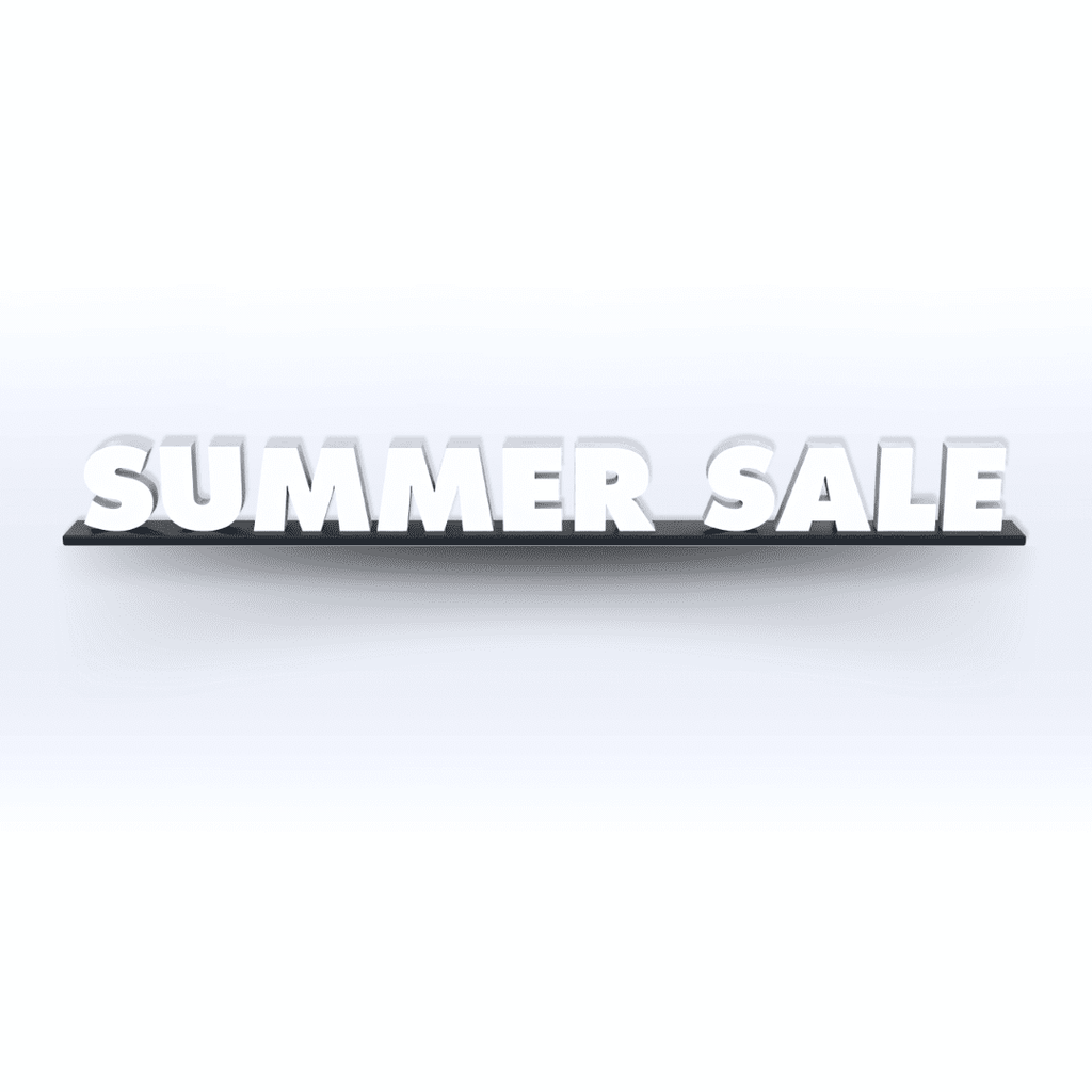 SIGN | Acrylic Summer Sale Pedestal Sign - SeattleDesignLab